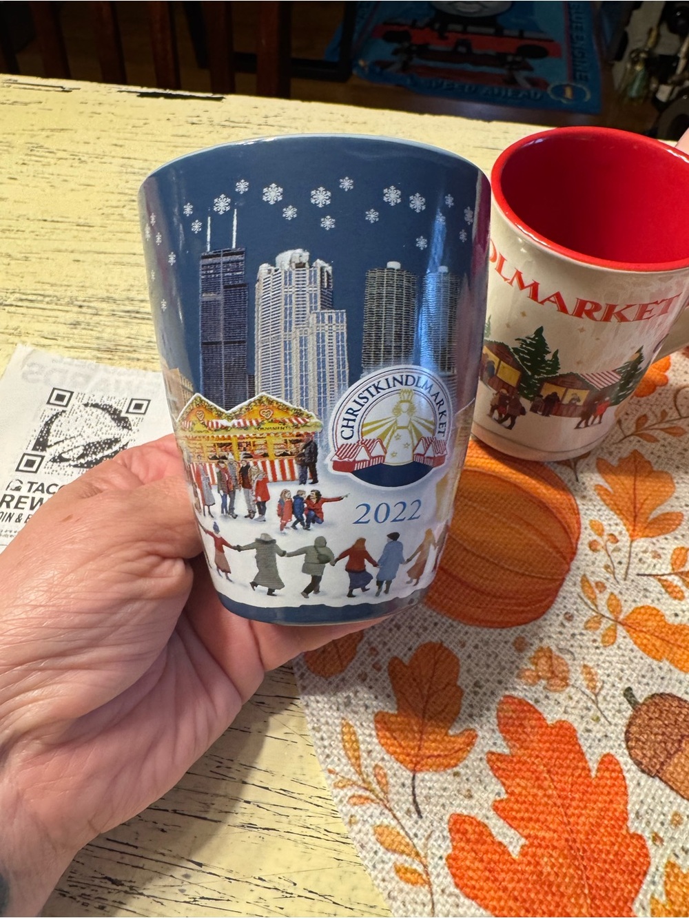 Christkindlmark Chicago 2022 Blue Holiday Mug